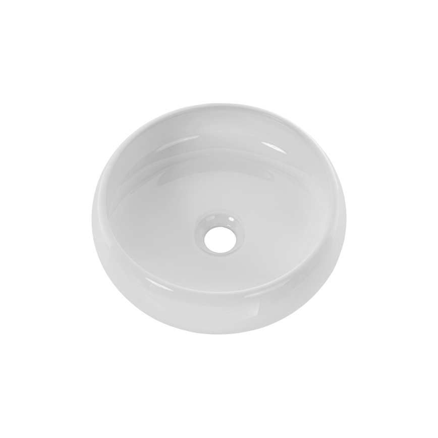 COMAD UN-WIKI-SW - Umyvadlo na desku WIKI pr. 36 cm keramika/lesklá bílá