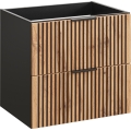 COMAD XILO BLACK WOTAN 82-60-D-2S-Koupelnová skříňka pod umyvadlo XILO černá/dub