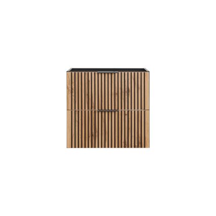 COMAD XILO BLACK WOTAN 82-60-D-2S-Koupelnová skříňka pod umyvadlo XILO černá/dub