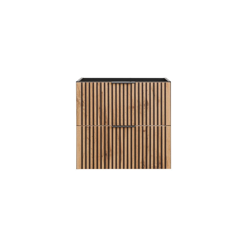 COMAD XILO BLACK WOTAN 82-80-D-2S-Koupelnová skříňka pod umyvadlo XILO černá/dub