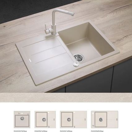 Concept BDG4327BE - Dřezová baterie 27,3 cm granit/béžová