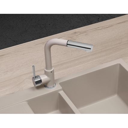 Concept BDG4527BE - Dřezová baterie s vytahovací sprškou 26,9 cm granit/béžová