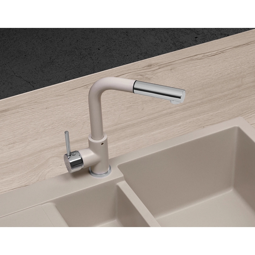 Concept BDG4527BE - Dřezová baterie s vytahovací sprškou 26,9 cm granit/béžová