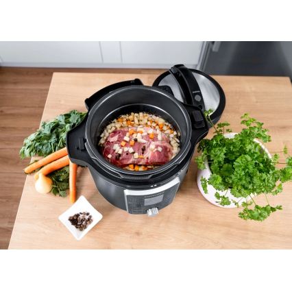 Concept CK8000 - Multifunkční elektrický tlakový hrnec a horkovzdušná fritéza 5,6 l 11v1 1500W/230V černá
