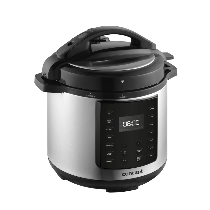 Concept CK8001 - Multifunkční elektrický tlakový hrnec 5,6 l 1000W/230V Wi-Fi nerez