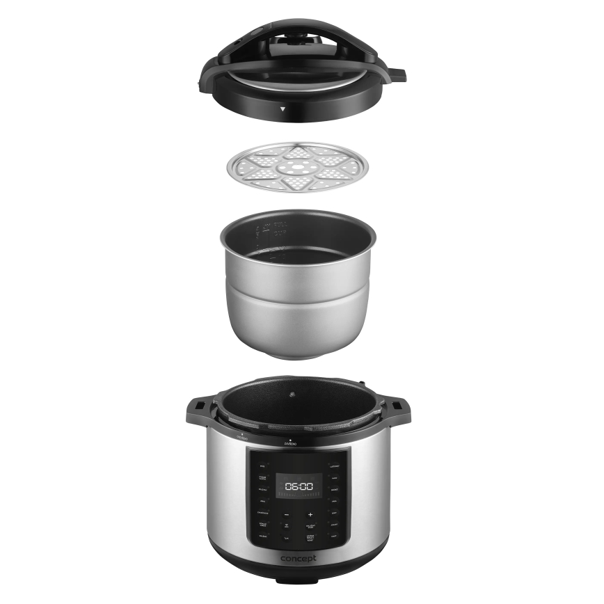 Concept CK8001 - Multifunkční elektrický tlakový hrnec 5,6 l 1000W/230V Wi-Fi nerez
