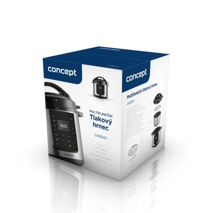Concept CK8001 - Multifunkční elektrický tlakový hrnec 5,6 l 1000W/230V Wi-Fi nerez
