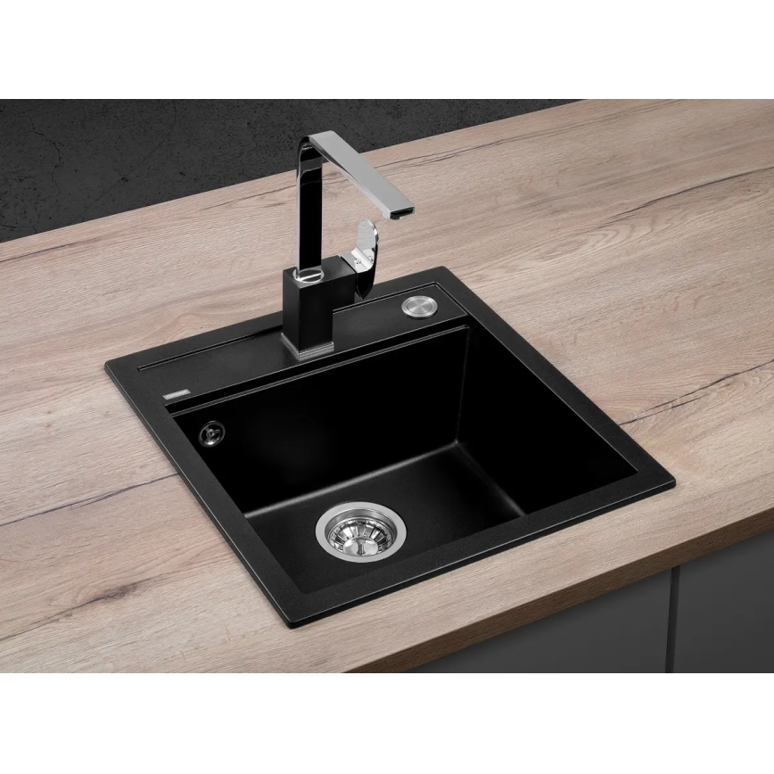 Concept DG00C50BC - Kuchyňský dřez CUBIS 49x51 cm granit/černá