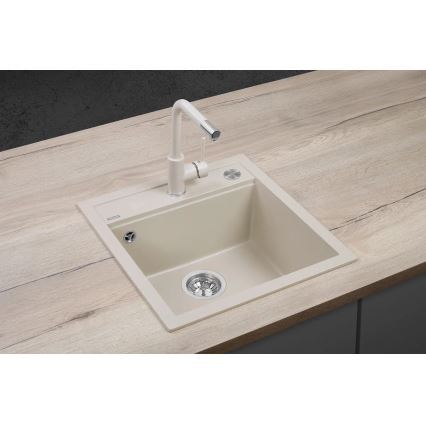 Concept DG00C50BE - Kuchyňský dřez CUBIS 49x51 cm granit/béžová
