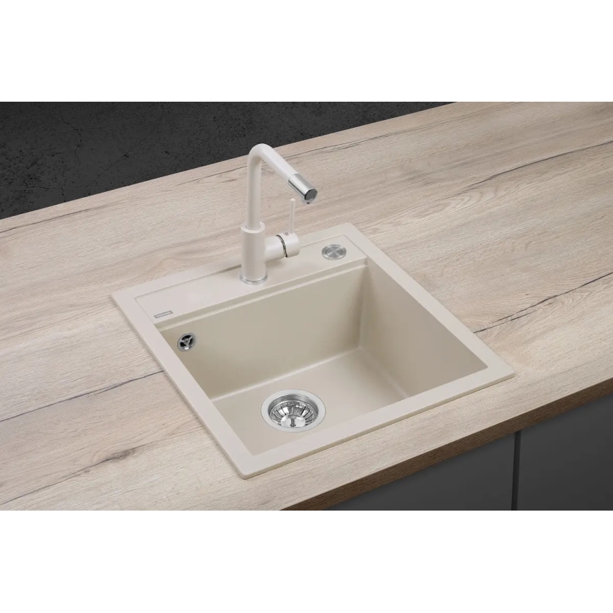 Concept DG00C50BE - Kuchyňský dřez CUBIS 49x51 cm granit/béžová