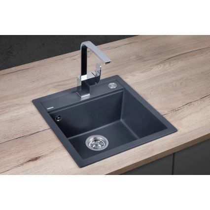 Concept DG00C50DG - Kuchyňský dřez CUBIS 49x51 cm granit/ tmavě šedá