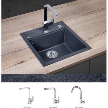 Concept DG00C50DG - Kuchyňský dřez CUBIS 49x51 cm granit/ tmavě šedá