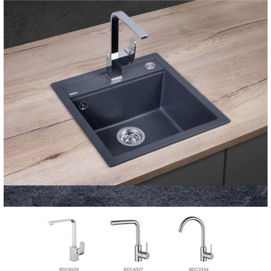 Concept DG00C50DG - Kuchyňský dřez CUBIS 49x51 cm granit/ tmavě šedá