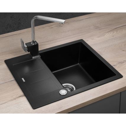 Concept DG05C45BC - Kuchyňský dřez CUBIS 50x62 cm granit/černá