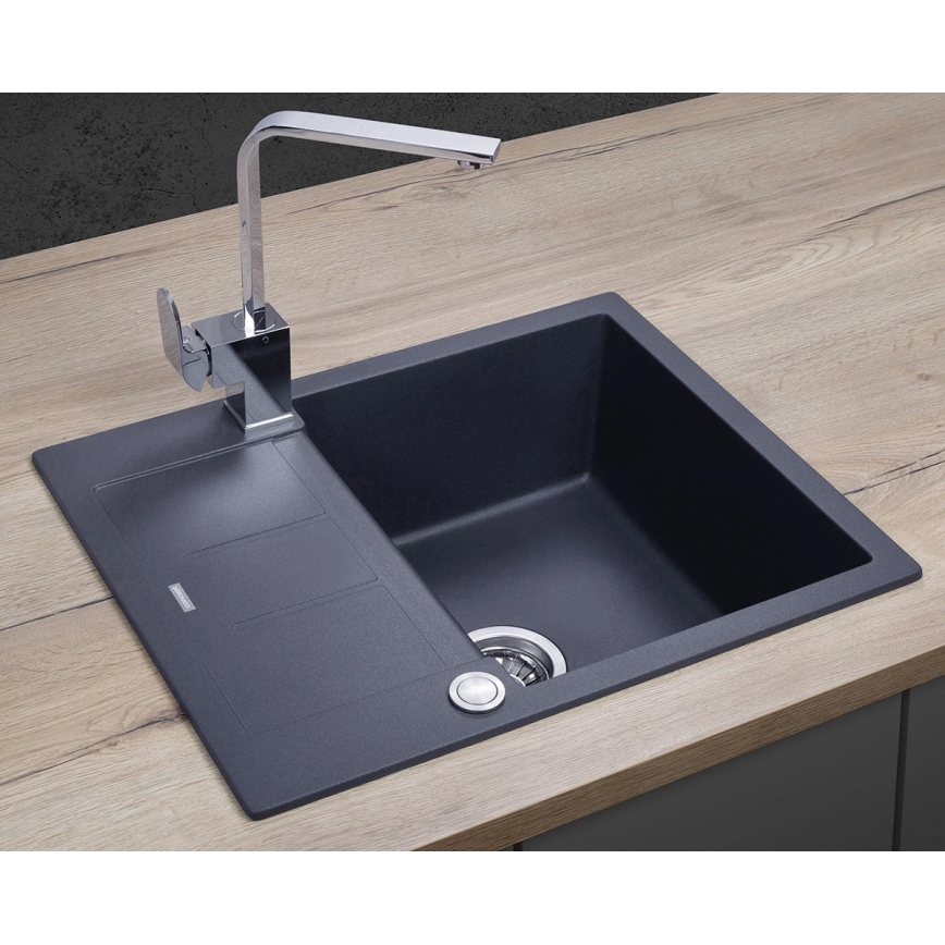 Concept DG05C45DG - Kuchyňský dřez CUBIS 50x62 cm granit/tmavě šedá