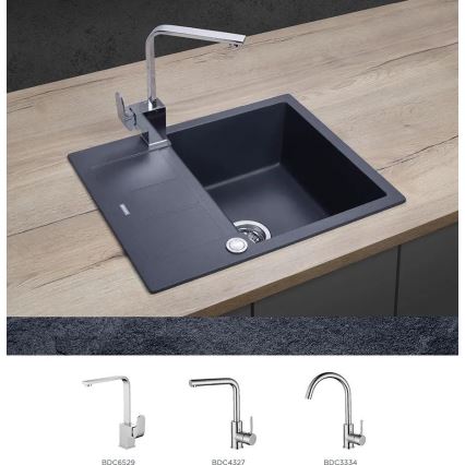 Concept DG05C45DG - Kuchyňský dřez CUBIS 50x62 cm granit/tmavě šedá
