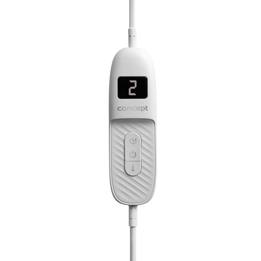 Concept DV7420 - Elektrická vyhřívaná deka 160W/230V 180x130 cm šedá/bílá