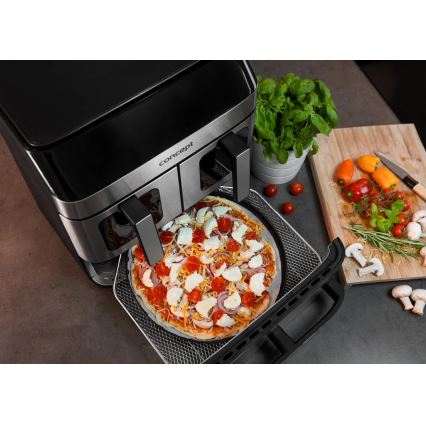 Concept FR9000 - Horkovzdušná fritéza PIZZA TRIO 18,5 l 2700W/230V nerez/černá