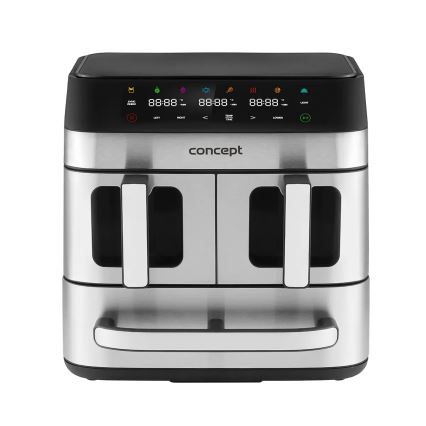 Concept FR9000 - Horkovzdušná fritéza PIZZA TRIO 18,5 l 2700W/230V nerez/černá