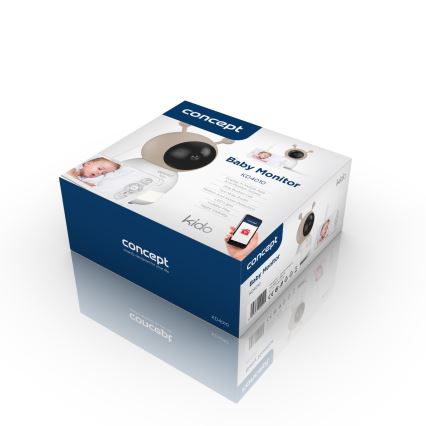Concept KD4010 - Chytrá dětská chůvička s monitorem a senzorem pohybu SMART KIDO 4,5W/230V Wi-Fi béžová