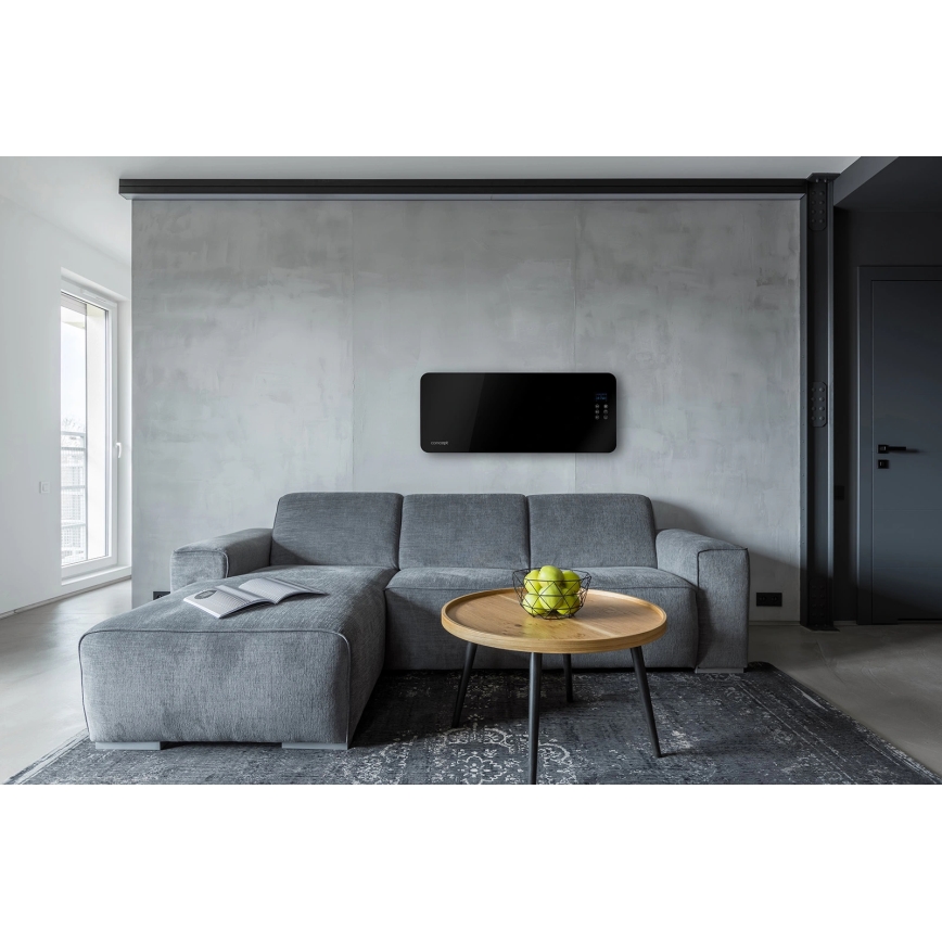 Concept KS4010 - Elektrický přímotop/konvektor 1000/2000W IP24 černá + dálkové ovládání