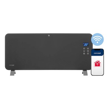 Concept KS4100 - Chytrý elektrický přímotop/konvektor 1000/2000W Wi-Fi IP24 šedá