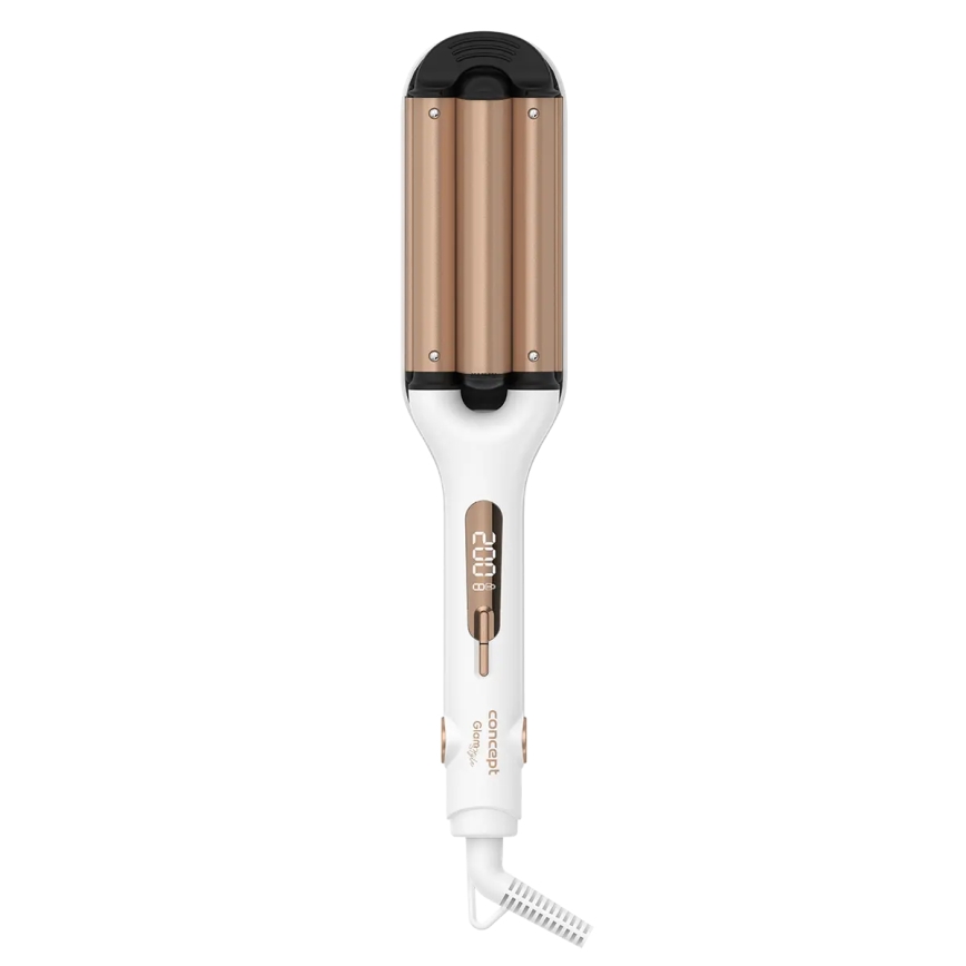 Concept KT2140 - Trojkulma na vlasy GLAM STYLE 100W/230V bílá/rose gold