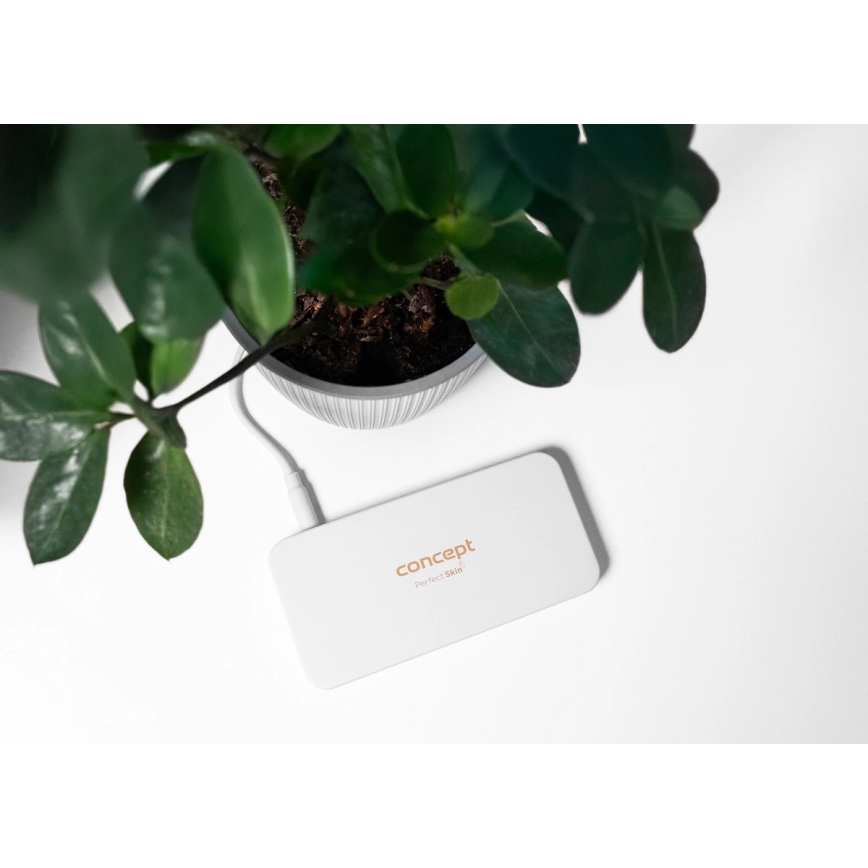 Concept KZ2010 - LED Kapesní kosmetické zrcátko PERFECT SKIN LED/1,5W/5V 4500-5500K 300 mAh bílá