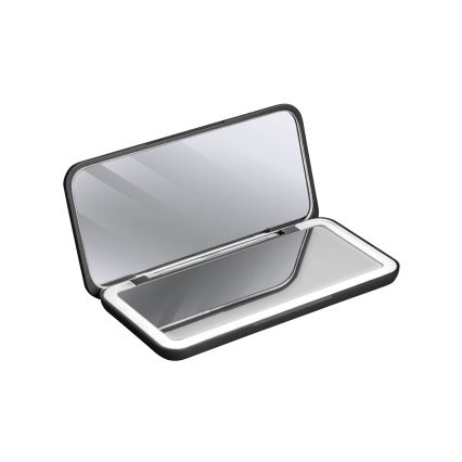 Concept KZ2020 - LED Kapesní kosmetické zrcátko PERFECT SKIN LED/1,5W/5V 4500-5500K 300 mAh černá