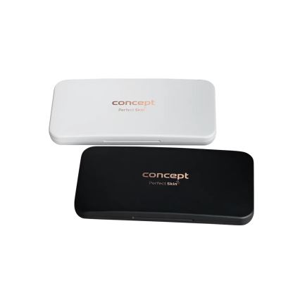 Concept KZ2020 - LED Kapesní kosmetické zrcátko PERFECT SKIN LED/1,5W/5V 4500-5500K 300 mAh černá