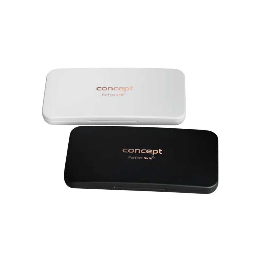 Concept KZ2020 - LED Kapesní kosmetické zrcátko PERFECT SKIN LED/1,5W/5V 4500-5500K 300 mAh černá