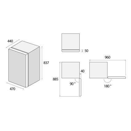 Concept LTR3047whN - Retro lednice 93 l bílá