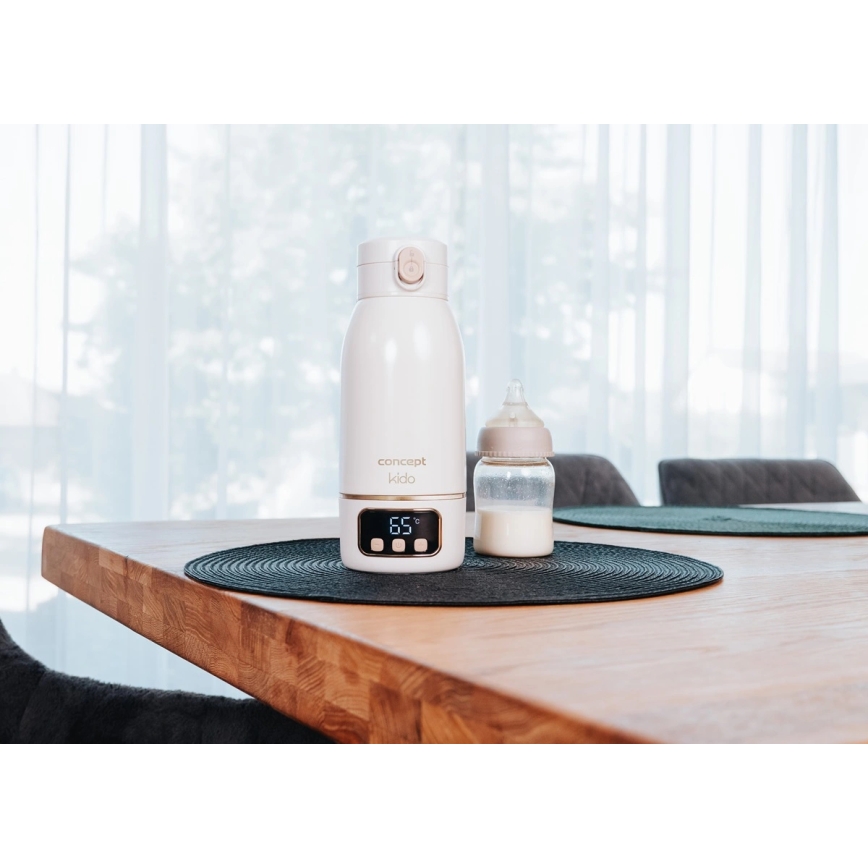 Concept OC4000 - Cestovní ohřívač na vodu a mléko KIDO 500 ml 36W/7,4V 5000 mAh béžová