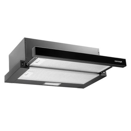 Concept OPV3560bc - Výsuvná digestoř 59,5 cm černá