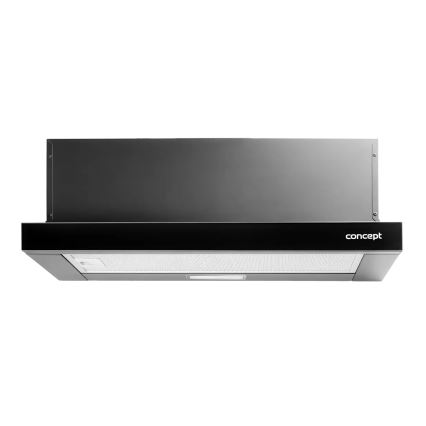 Concept OPV3560bc - Výsuvná digestoř 59,5 cm černá