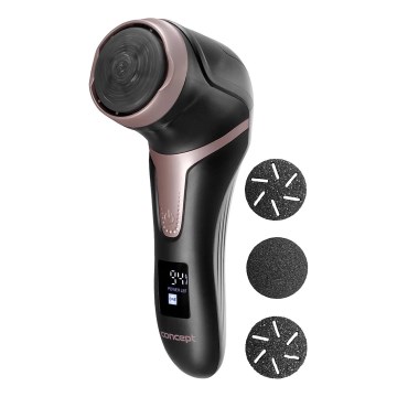 Concept PN3020 - Elektrický pilník na paty PERFECT SKIN 5V 1200 mAh IPX6 černá/rosegold