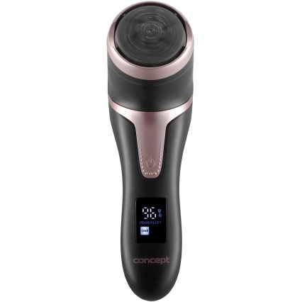 Concept PN3020 - Elektrický pilník na paty PERFECT SKIN 5V 1200 mAh IPX6 černá/rosegold