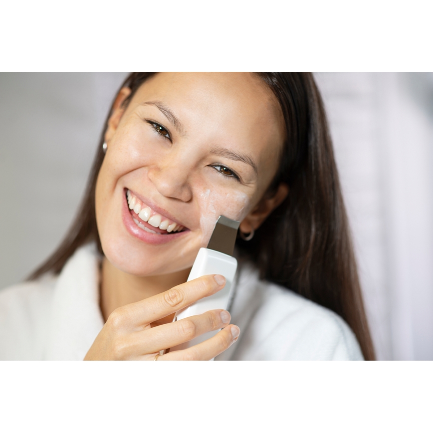 Concept PO2030 - Kosmetická ultrazvuková špachtle PERFECT SKIN 2,5W/5V USB 600 mAh bílá