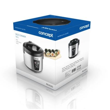 Concept RE2020 - Rýžovar 2v1 650W/230V 1,5 l nerez/černá