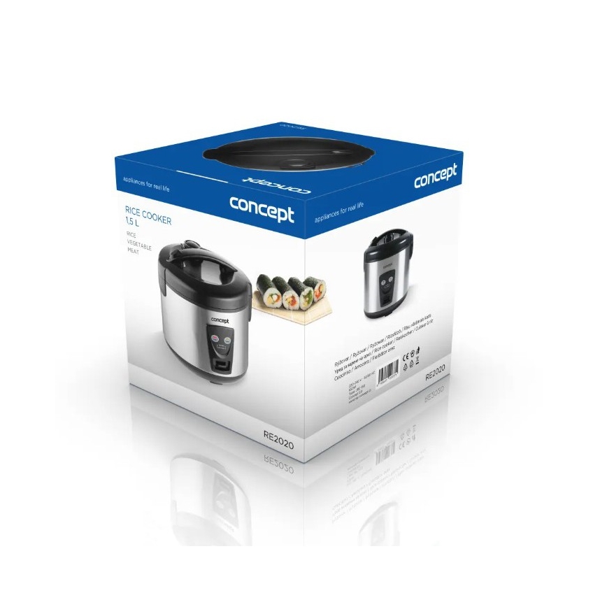 Concept RE2020 - Rýžovar 2v1 650W/230V 1,5 l nerez/černá