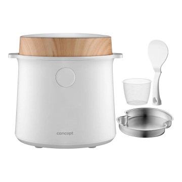 Concept RE3030 - Digitální rýžovar 2v1 380W/230V 1,5 l bílá/dekor dřeva