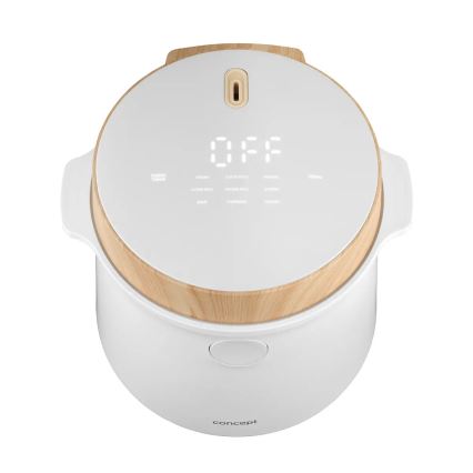 Concept RE3030 - Digitální rýžovar 2v1 380W/230V 1,5 l bílá/dekor dřeva