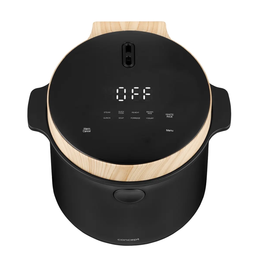 Concept RE4040 - Digitální rýžovar 2v1 450W/230V 2 l černá/dekor dřeva