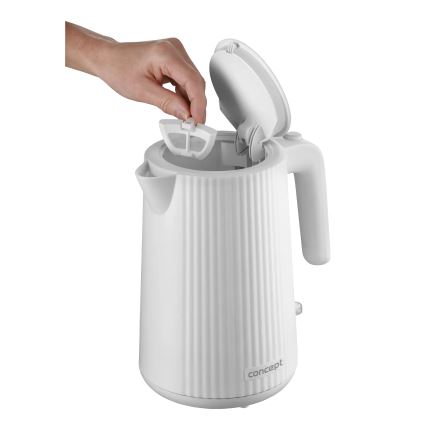 Concept RK2390 - Rychlovarná konvice 1,7 l 2200W/230V bílá