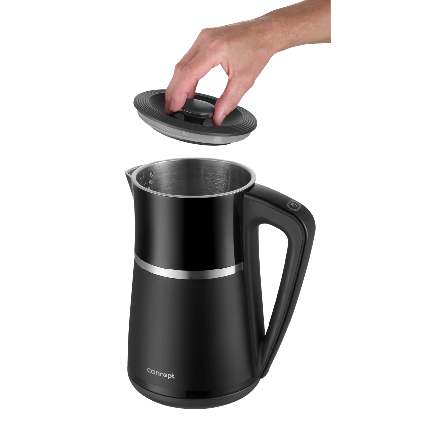 Concept RK3100 - Rychlovarná konvice s termotegulací 1,7 l 2200W/230V černá