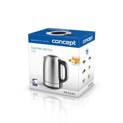 Concept RK3240 - Rychlovarná konvice 1,7 l 2200W/230V nerez