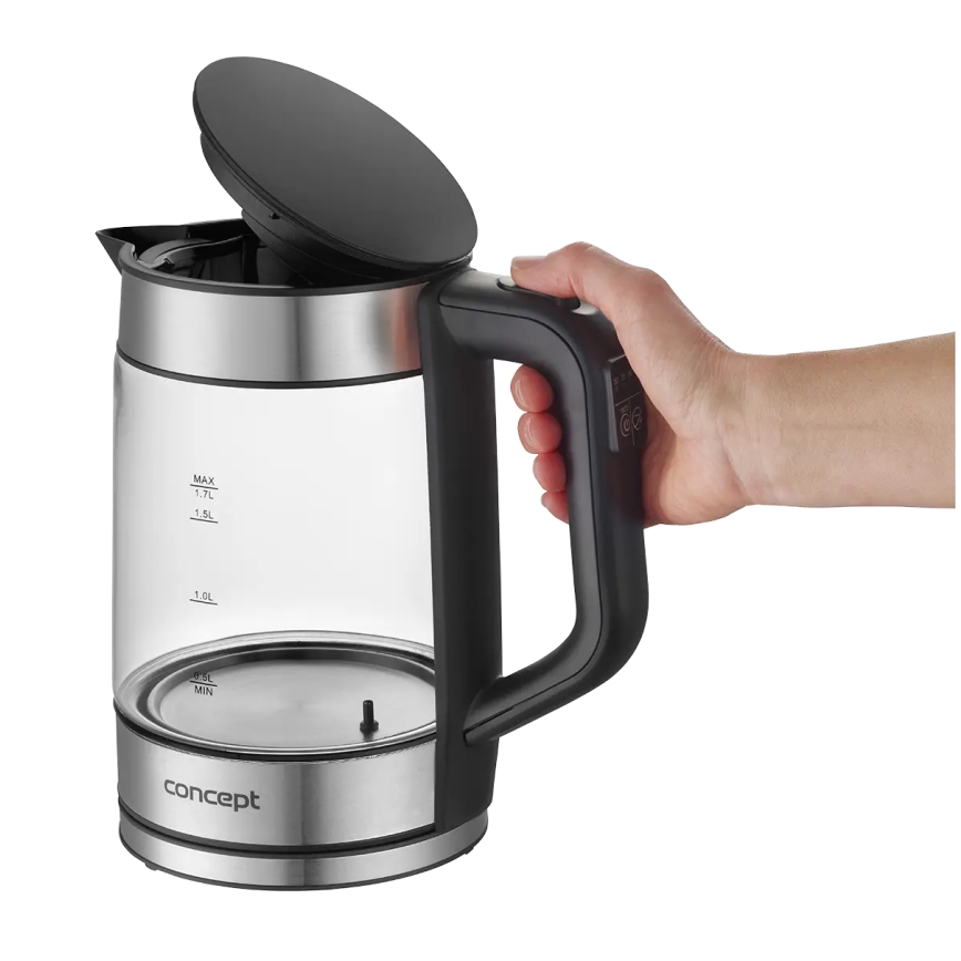 Concept RK4067 - Rychlovarná konvice s termotegulací 1,7 l 2200W/230V nerez