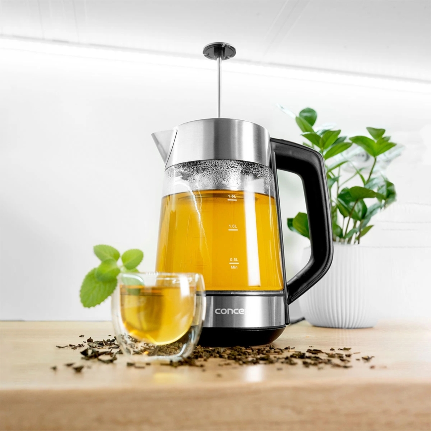 Concept RK4190 - Rychlovarná konvice s termotegulací a sítkem 1,7 l 2200W/230V nerez