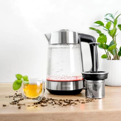 Concept RK4190 - Rychlovarná konvice s termotegulací a sítkem 1,7 l 2200W/230V nerez