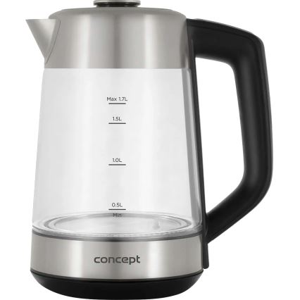 Concept RK4190 - Rychlovarná konvice s termotegulací a sítkem 1,7 l 2200W/230V nerez